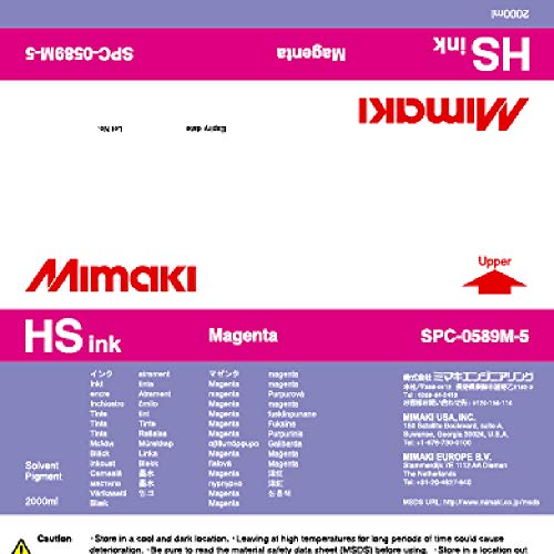 Encre solvant Mimaki HS Magenta 2000ml pour signalétique extérieure