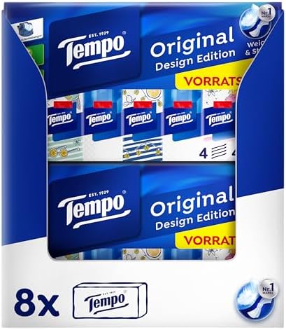 Tempo Taschentuch Taschentuch Original 42x8 Packungen (42x8x10 Tücher), Großpackung, 830318