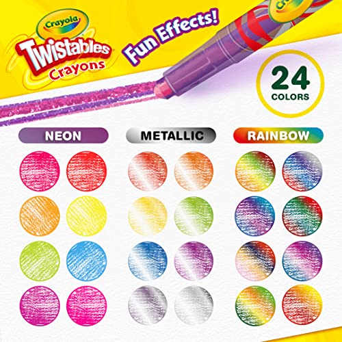 Image of Crayola Twistables Crayons for Kids (24ct) Cute School Supplies for Toddlers, Preschool, Kindergarten, Elementary, Gifts for Boys & Girls, Ages 3, 4, 5