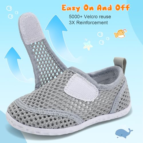 Image of FEETCITY Toddler Water Shoes Boys Girls Swim Shoes Quick Dry Kids Aqua Socks Barefoot for Beach Swimming Pool