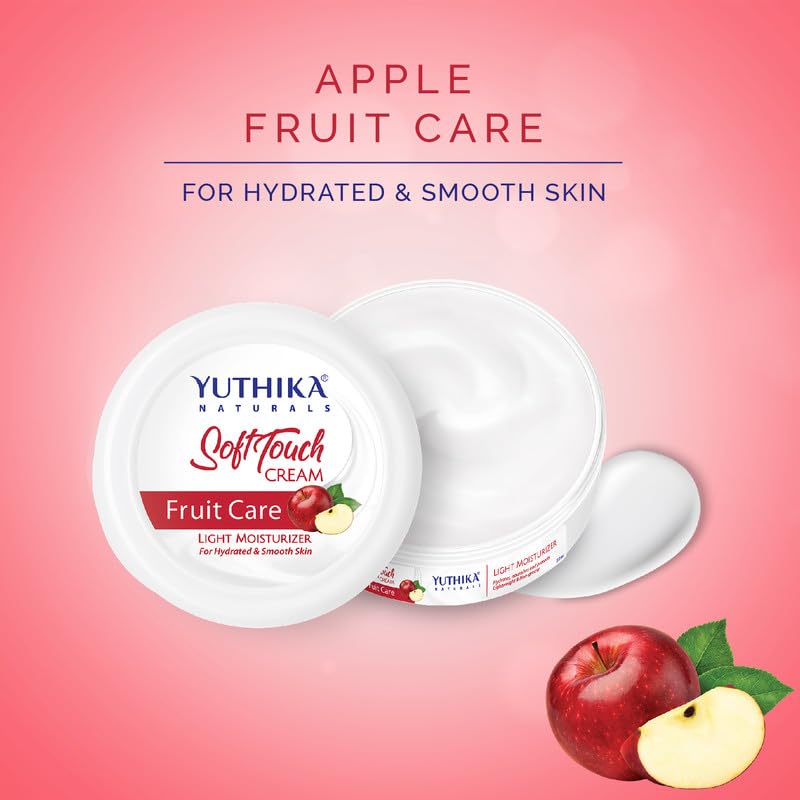 Image of Yuthika Fruit Care Moisturizer Cream 300 ml - Light, Non-Sticky Face, Hand & Body Cream for Instant Hydration, Deep Nourishment & Soft, Glowing Skin (All Skin Types)