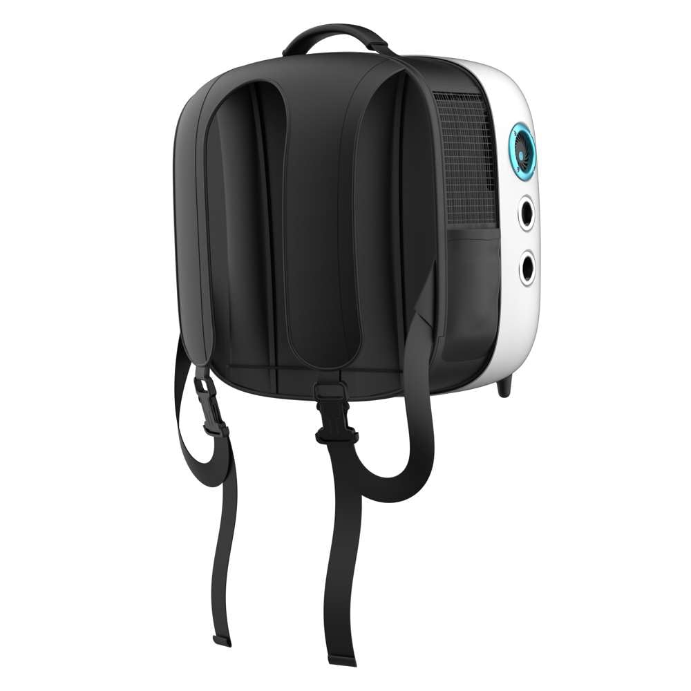 Cecotec Pumba 1800 Travel Fan, sistema di ventilazione, luce interna, grande schermo scuro, ventilatore con 2 velocità, animali domestici fino a 8 kg, design ergonomico, tasca laterale