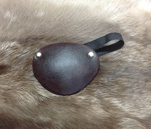 Leather Eye Patch Cosplay Larp SCA Steampunk Pirate Medical Theater Stage Tv - Dark Brown