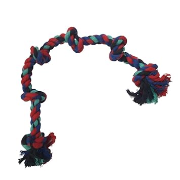 Pet Glam 6 Knot Rope Toy for Dogs-Chew Safe Toys for Dogs and Puppies;