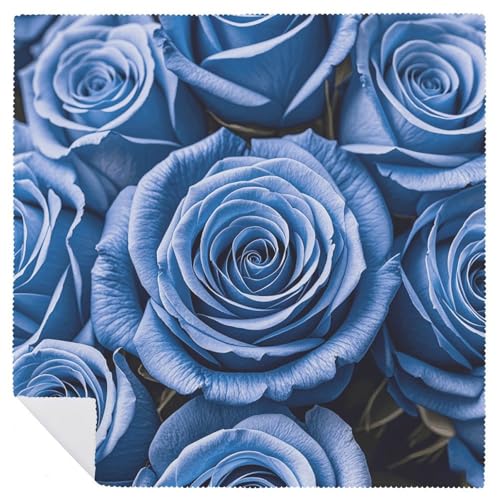 Servilleta de Tela Azul con Floral 47.5x47.5 cm miniatura 6