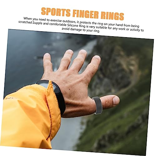 Anillos de silicona para hombres 10 piezas miniatura 5