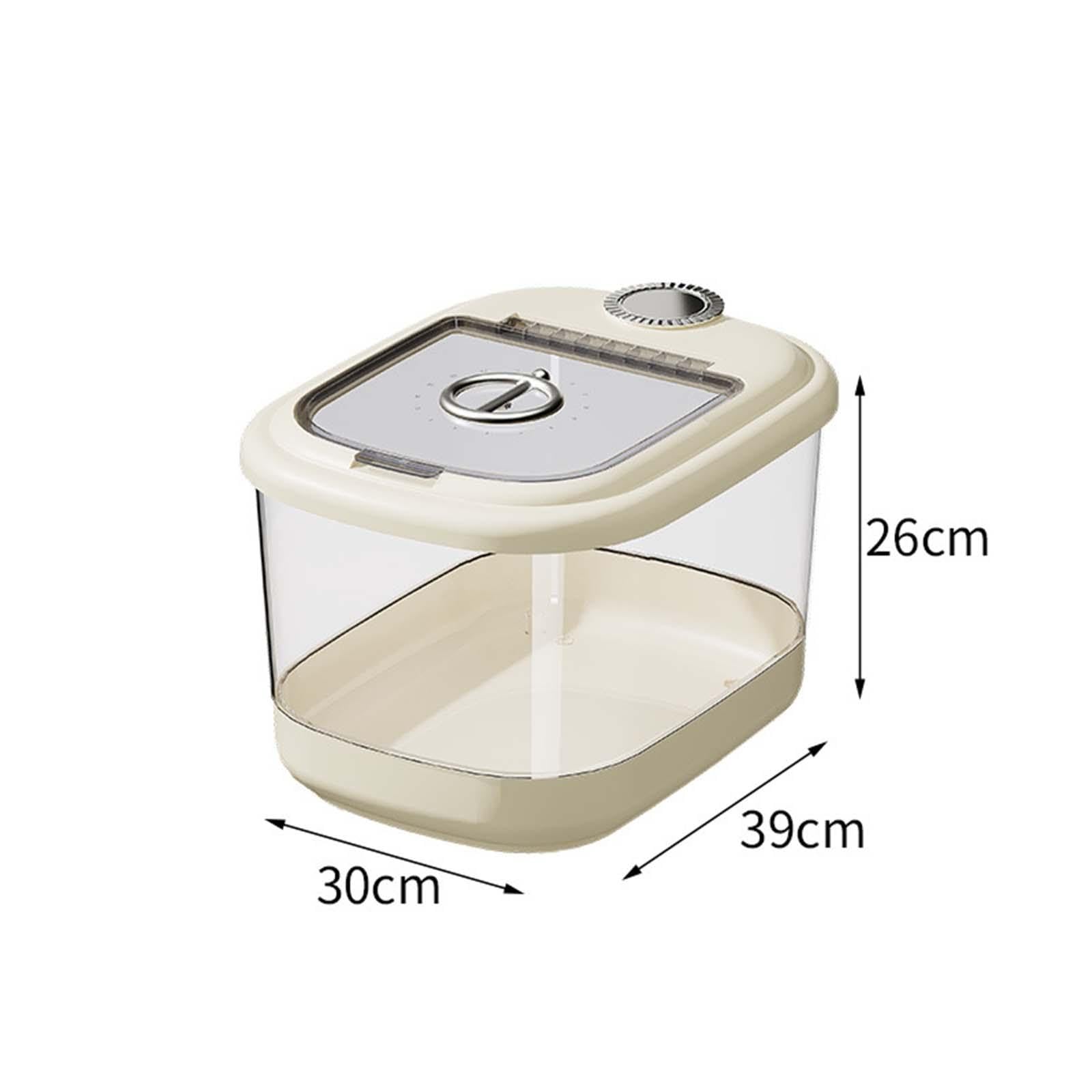 KESOTO Contenedor de Almacenamiento de arroz y Cereales, dispensador de Alimentos Secos, contenedor de Alimentos, contenedor de Almacenamiento de Cocina, L para 15kg