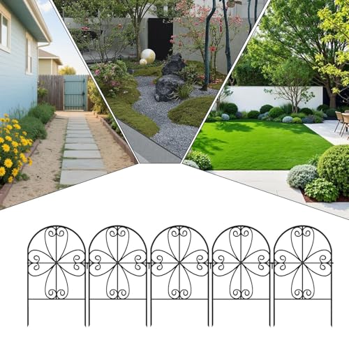 Protección para tumba y valla de jardín metálica con 10 paneles exteriores 6