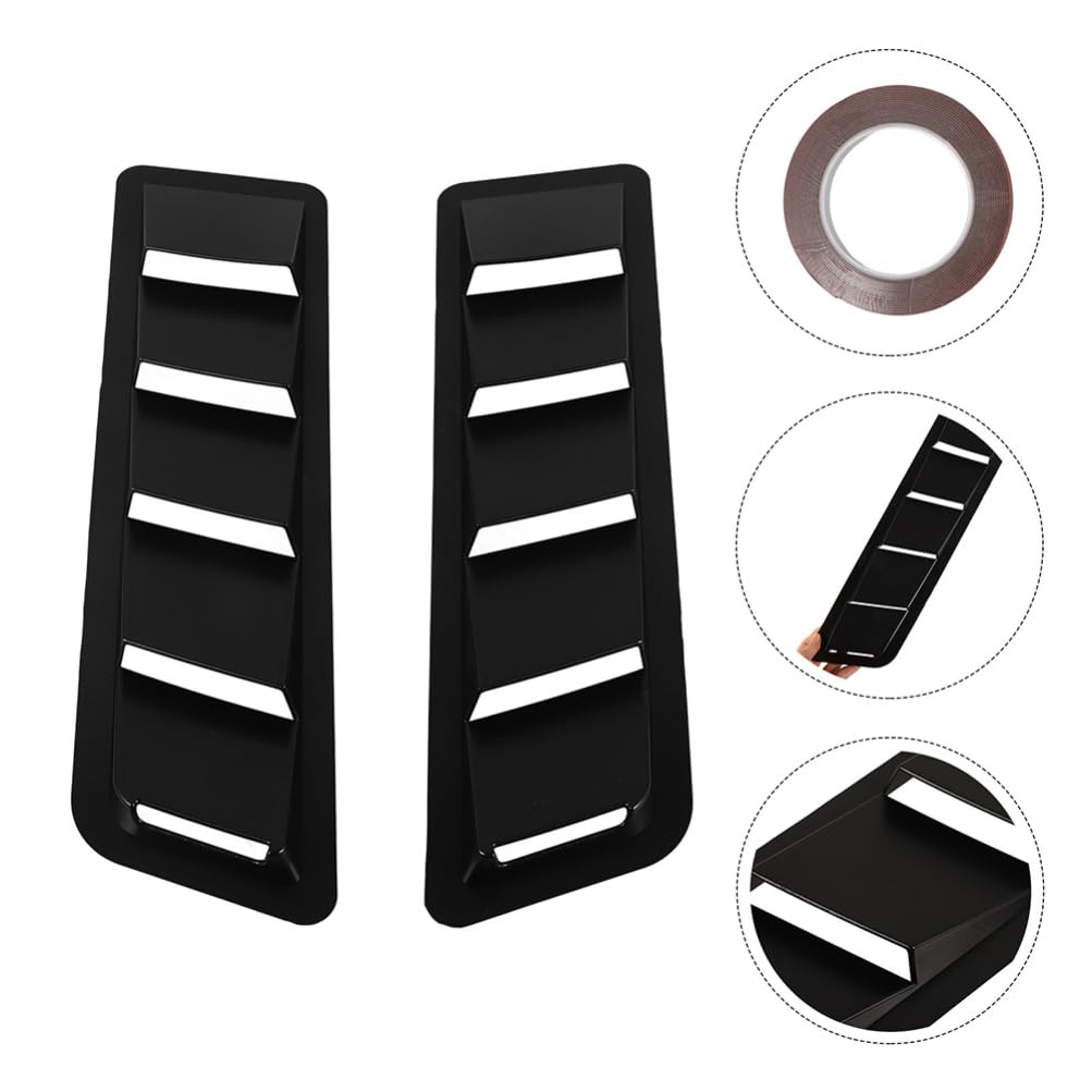 Pannello Presa Aria Cofano Auto 4 Pezzi in Abs Nero | Copertura Esterna per Veicolo, Installazione Semplice, Design Unico e Stile Moderno