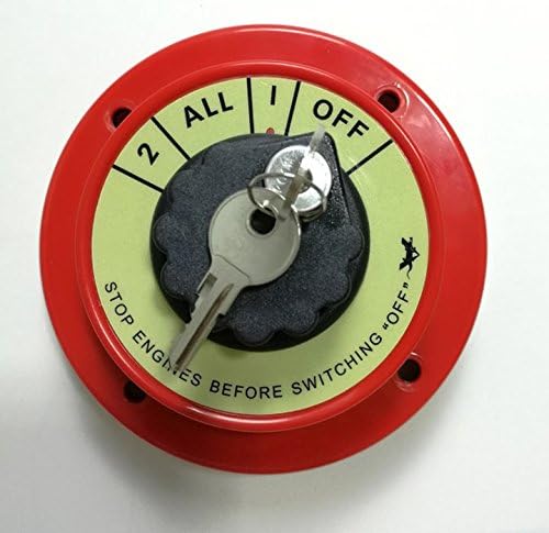 JZ Boat RV Fishing Dual Battery Isolator Selector Switch with Security Key 9106