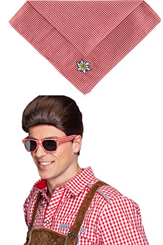 Preisvergleich Produktbild Panelize® SET - Andreas, Brille mit Halstuch rot kariert