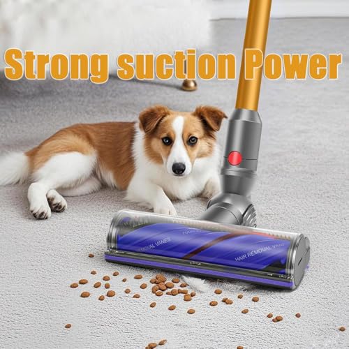 Upgrade Anti-Tangle Elektrische Bürste für Dyson V12 Detect Slim, Ersatzteil Direktantrieb Reiniger Kopf Turbine Bodendüse für Dyson V12 Slim, elektrischer Kopf für Hartholzböden und Teppiche