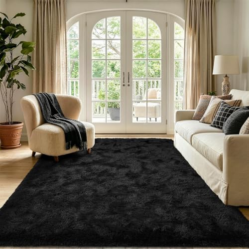 Tapete Negro 5x7 para Sala y Dormitorio miniatura 2