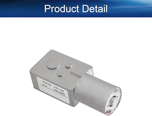Miniatura 14 de Heyiarbeit Motor de engranaje helicoidal de 12V 0.6RPM DC Motor de reducción de engranajes helicoidales de turbina de alto par Motor de reducción