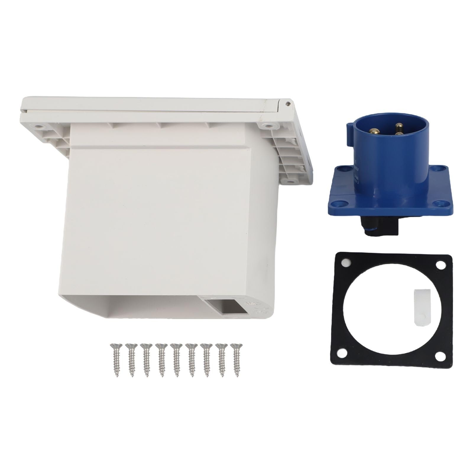 Accessori di modifica camper Presa di alimentazione esterna impermeabile 16A 23A con grado IP44, copertura in plastica adatta per roulotte all'aperto camper rimorchio ingresso alimentazione 220 V 250
