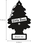 DÉSODORISANTS LITTLE pour voiture. Arbre suspendu fournit un parfum longue durée pour auto ou maison. Black Ice, 24 désodorisants