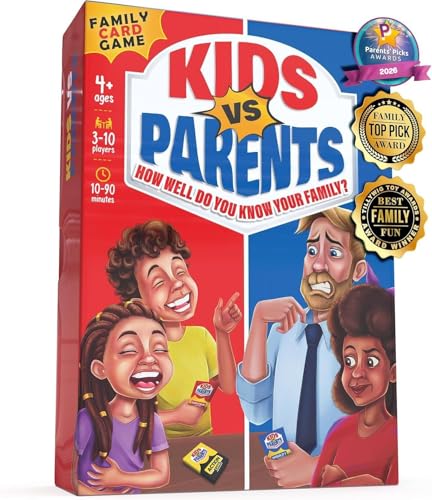 Kids VS Parents A Hilarious Family Game with Conversation Starters & Fun Challenges Card Game for Kids Teens & Adults | Perfect for Game Night Travel or Gifts
