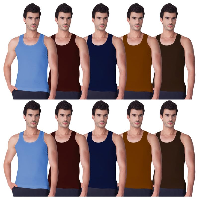 innero Men's Color Vest | Cotton Sleevless Round Neck Vest, Baniyan, Ganji, Undershirt-picture-29