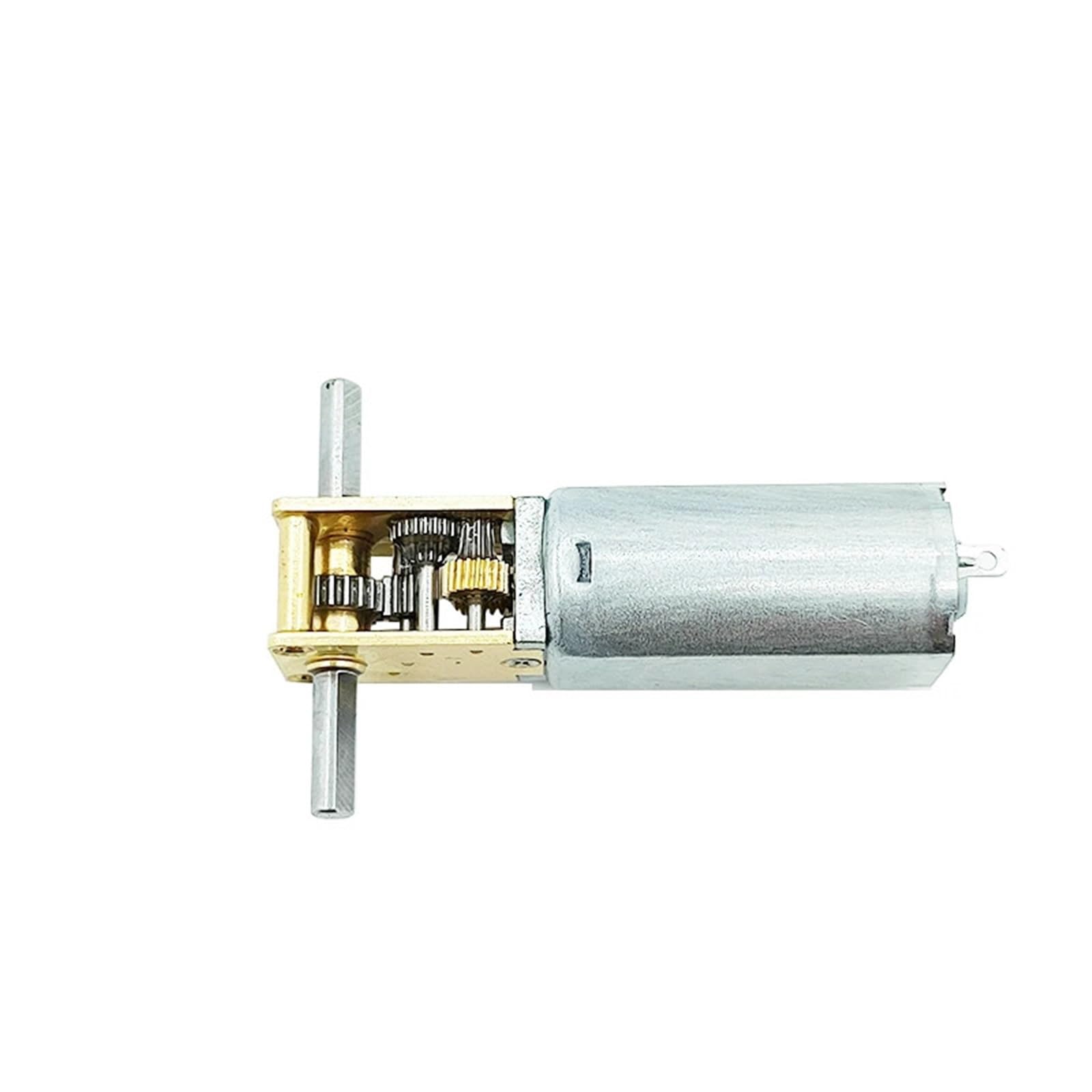 DC3V 6V 12V 1218-050 050 Getriebemotor Einzel-/Doppel-/Langwelle 4RPM-381RPM Langsamer Geschwindigkeits-Hochdrehmoment-Schneckengetriebemotor aus Metall(A 4RPM-16RPM,Long Shaft)