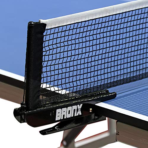 Image of Bronx Duro Table Tennis Table with 18 mm Both Side Laminated Blue top and 50 mm Wheel (2 bat, 3 Balls and 1 Cover)