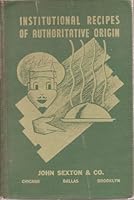 Institutional Recipes of Authoritative Origin The 1st Edition B003QUX5L2 Book Cover
