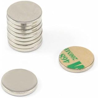 Nickel Plated Mild Steel Disc with 3M Self Adhesive for Arts, Crafts, Model Making, DIY and Hobbies - 20mm dia x 2mm thick - Pack of 10