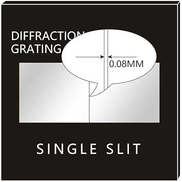 Holographic Diffraction Grating for Single Double Slit Experiment, Transmission Spectroscopy Tool for Physics Teaching Demonstration, Wavelength Decomposition Glass for Optical0.08mm
