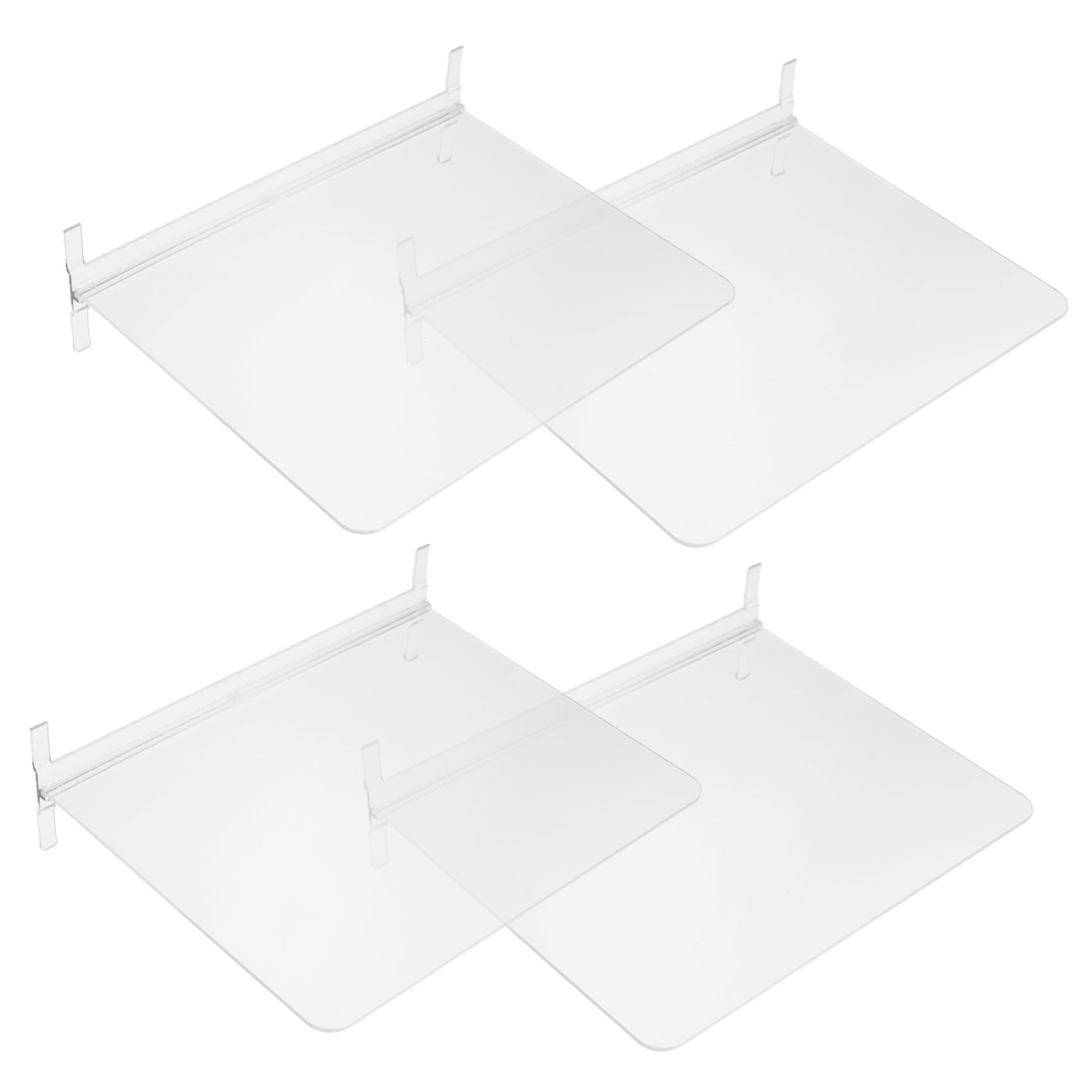 Happyyami 4Pcs Clear Closet Shelf Divider Organizer for Clothes Purses Dismantlable Design for Bedroom Kitchen Storage