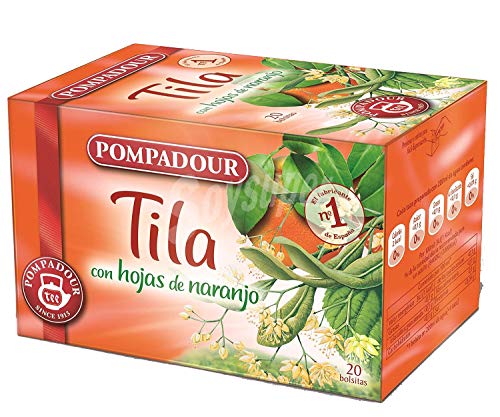Pompadour Infusión Tila con Hojas de Naranja - 20 Bolsitas