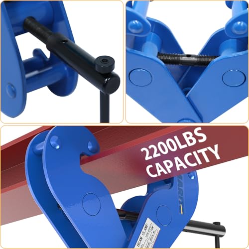 Image of Vertical Beam Clamp 2200lbs (1 Ton) Working Load Limit