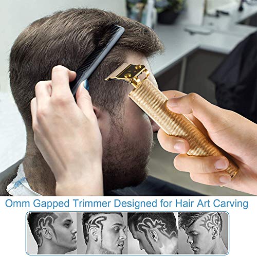 Professional Hair Clippers For Men Electric Haircut Kit Hair Trimmer Grooming Waterproof Rechargeable Close Cutting T Blade Trimmer Usb Rechargeable Clippers For Hair Cutting With Guide Combs #TOP1