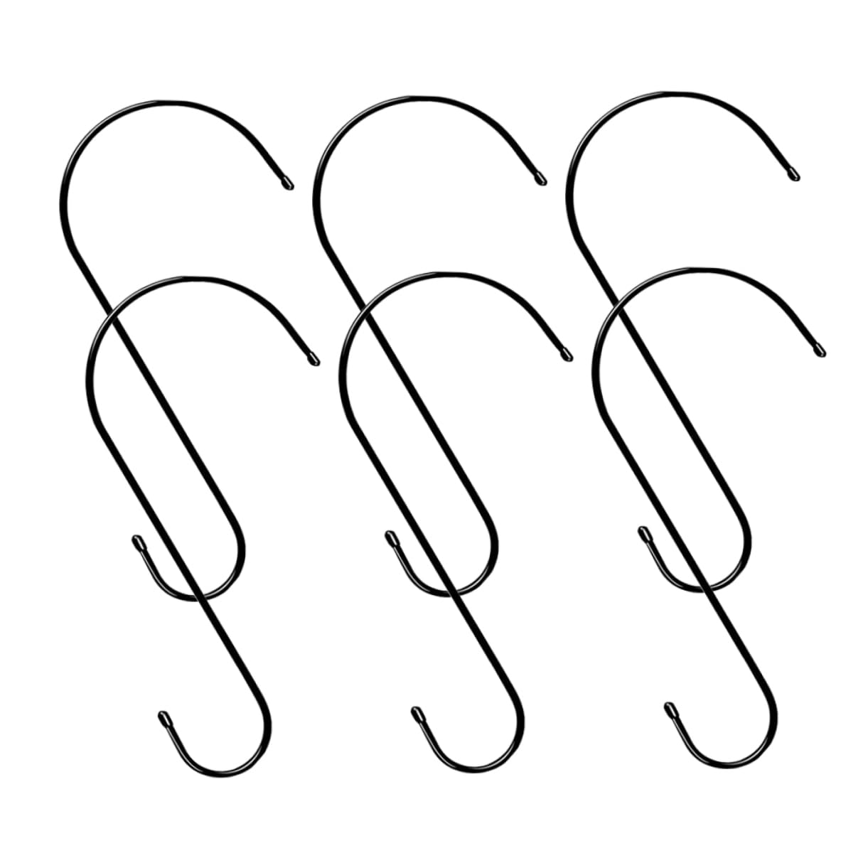 Holibanna 6pcs Shaped Metal Hooks for Hanging Plants Bird Feeders and Baskets Durable Garden Extension Hooks for Outdoor and Indoor Use