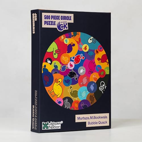 Image of Jigsaw Puzzle Circular 500 Pieces - Bubble Quack Theme by Murtaza M. Bookwala Fun & Challenging Mind Games Puzzle Game Activity for Adults & Kids
