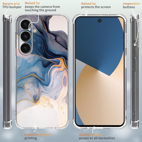 Coque Samsung S24 Plus premium en marbre fin avec support