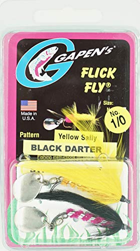 Gapen's Flick Fly Streamer 2 Pack #1/0-1 Yellow Sally & 1 Black Darter