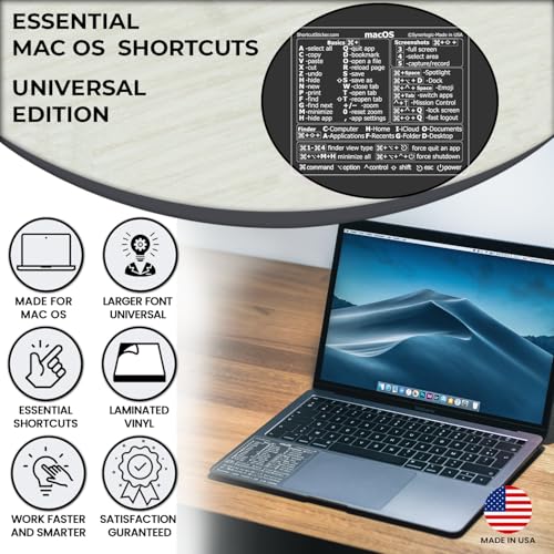 Vinilo de acceso directo para Mac OS universal: el pack de 10 pegatinas de teclado definitivas 4