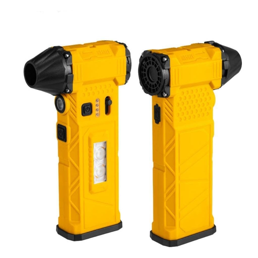 Tobo Mini Jet Fan, Compressed Air Duster 13000 RPM Cordless Powerful Blower with LED Light High Speed Duct Fan, Brushless Motor Jet Dry Fan for Electronics Cleaning, Cars and Home Appliances (Yellow)-image-19
