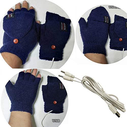 Luvas aquecidas com USB ZSGG, luvas de aquecimento de dois lados, luvas quentes de inverno para lapt