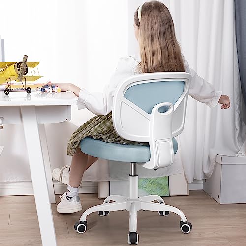 Image of Primy Kids Desk Chair, Pink Study Chair for Boys Girls with Height Adjustable, Swivel Mesh Task Student Chairs for 4-12, Growing Teen Office Chair for Home /School /Office(Light Blue)