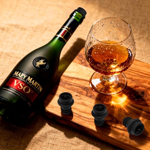 Dirvcp 12-Pack Wine Vacuum Stoppers, Reusable Silicone Wine Saver Preserver, Air Seal to Keep Wine Fresh, Universal Black Bottle Sealer Set for Red & White Wine - Thumbnail 7
