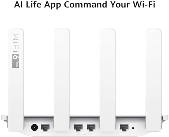 HONOR Router 3 WiFi 6 Plus 3000Mbps Wireless Router Dual Core 1.2GHz Processor Smart Home Office Internet Router Global EU Version with US Adapter, White