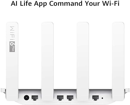HONOR Router 3 WiFi 6 Plus 3000Mbps Wireless Router Dual Core 1.2GHz Processor Smart Home Office Internet Router Global EU Version with US Adapter, White