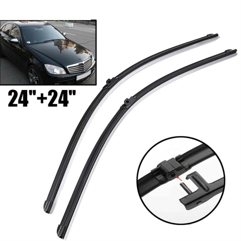 Spazzole tergicristallo Auto Compatibile con Benz per Classe C W204 2009 2010 2011 2012 Tergicristalli Anteriori Parabrezza Spazzole Tergicristallo