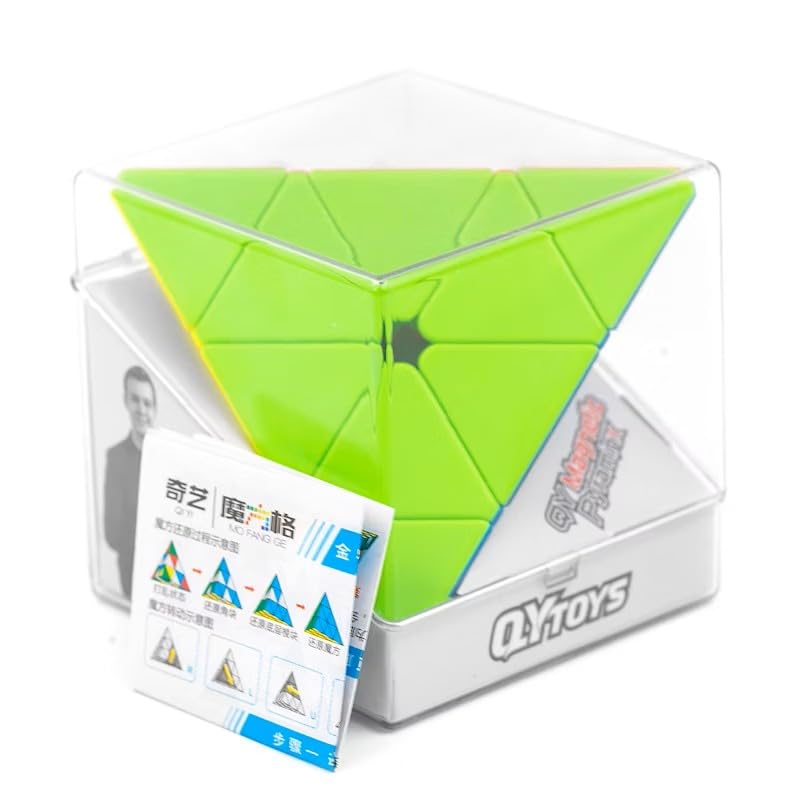 Image of QiYi Pyraminx Magnetic Stickerless Speed Cube - Pyramid Puzzle with Smooth Turning, Strong Magnets, Subtle Magnetic Click, Durable ABS Build, Bright Shades & Stable for Beginners & Cubers