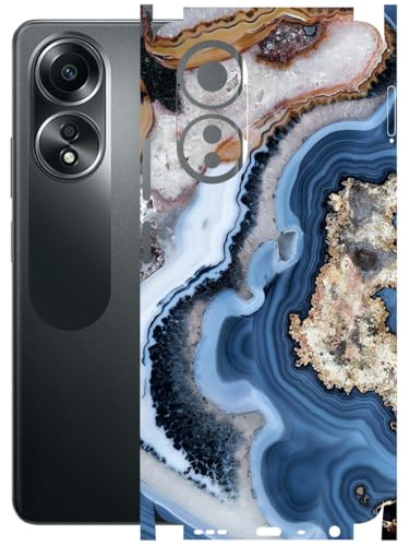 Image of AtOdds - Full Body Back Screen Guard Protector Film - Lamination Wrap Skin Sticker Compatible with Oppo A58 (4G) | Scratchproof Matte Finish (Floor Marble)
