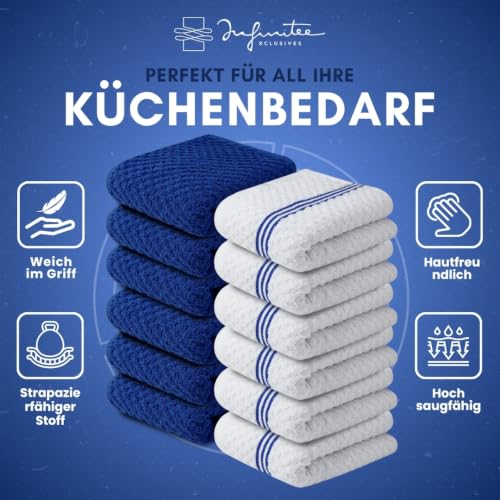 Infinitee Xclusives Geschirrtücher 12er Set, 38x64cm Küchentücher – Ansicht 5