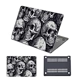 HLAAJJX Hartschale Hülle für MacBook Air 13 Zoll 2010-2017 Freisetzung Modell A1466 A1369,Nicht für MacBook Air M1 13 Zoll,Ultradünne Schutzhülle Matt Hardcase,Gothic Schädel