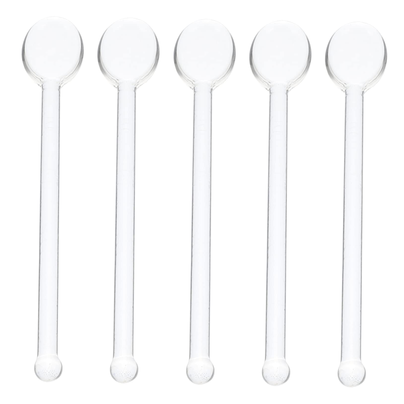 2 pz 13 cm/5 pollici vetro trasparente caffè miscelazione cucchiaio vetro caffè latte tè cucchiai dessert zucchero bar cocktail cucina mescolando cucchiaio accessori