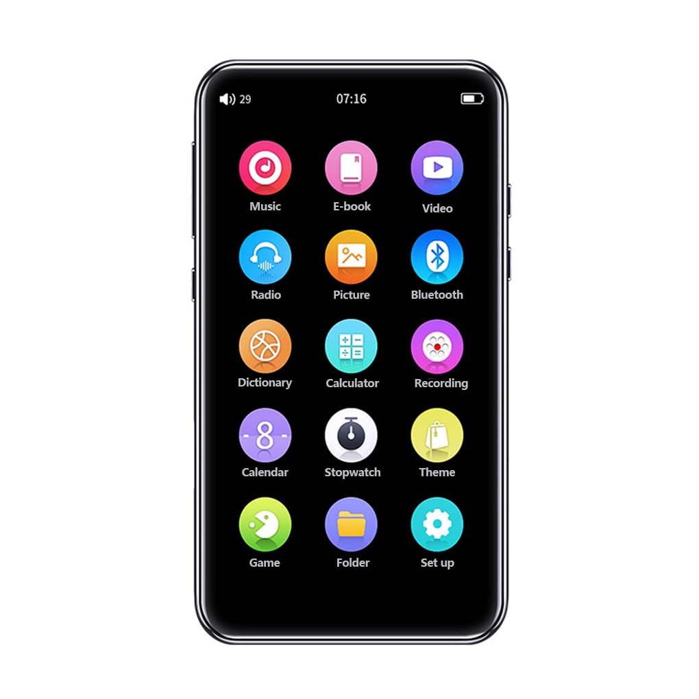 Screen da 4 Pollici Lettore MP5 Compatibile con Bluetooth 5.0 Lettori Musicali Ricaricabili multifunzionali Registratore Regalo di Compleanno