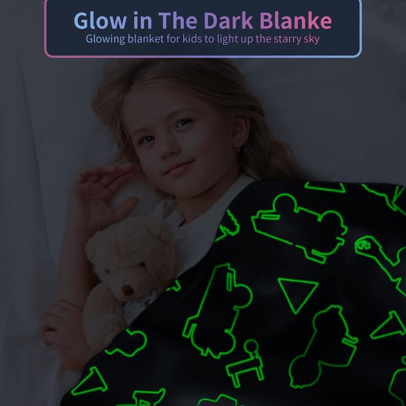 Miniatura 2 de COMFAR Manta de tractor para niños, manta de construcción para niños, manta de automóvil para niños, mantas para niños, manta para niños pequeños,